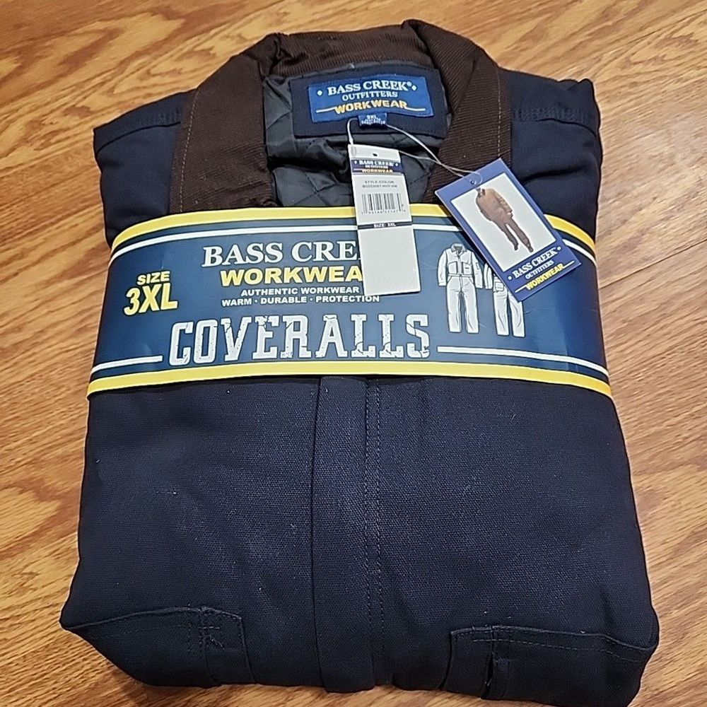 BASS CREEK OUTFITTERS Canvas Workwear Coveralls Carpenter Style - SIZE 3XL Navy